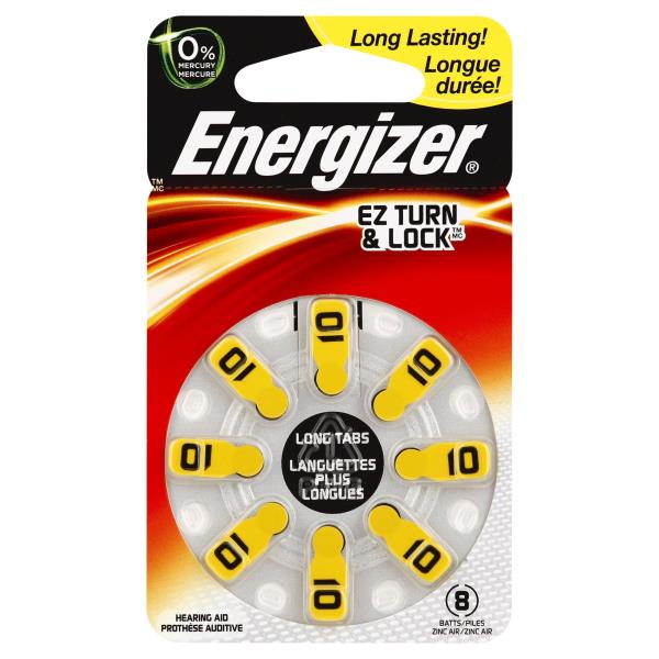 Въздушно-цинкова батерия Energizer EZ Turn&Lock 10 / 8бр. блистер