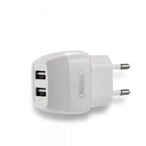Мрежово зарядно устройство Remax Flinc / 220-240V / 2.1A / Универсално / 2 x USB / Бял