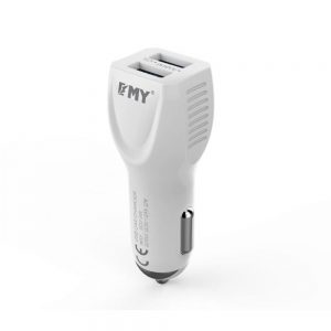 Зарядно устройство за кола 12-24V / 2.4A / Универсално / 2 x USB / Без кабел