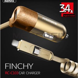Зарядно устройство Remax Flinchy 2.4А/ Lighting and Micro USB изход/ златист