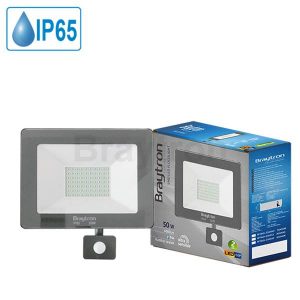 LED прожектор със сензор 50W / 220VAC / 4000lm / 6500K / IP44 / SLIM
