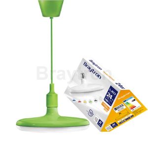 LED лампа UFO  24W  220V  3000K  E27 топлобяла зелен корпус