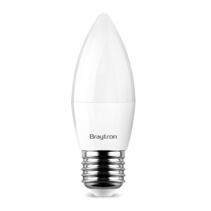 LED лампа свещ BRAYTRON 5W  220V 6500K  E27  студенобяла