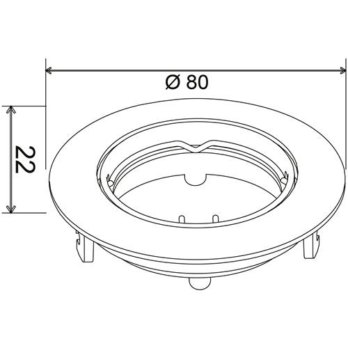 Арматура за вграждане MITTO-R GU5.3/GU10 бял-мат - Image 3
