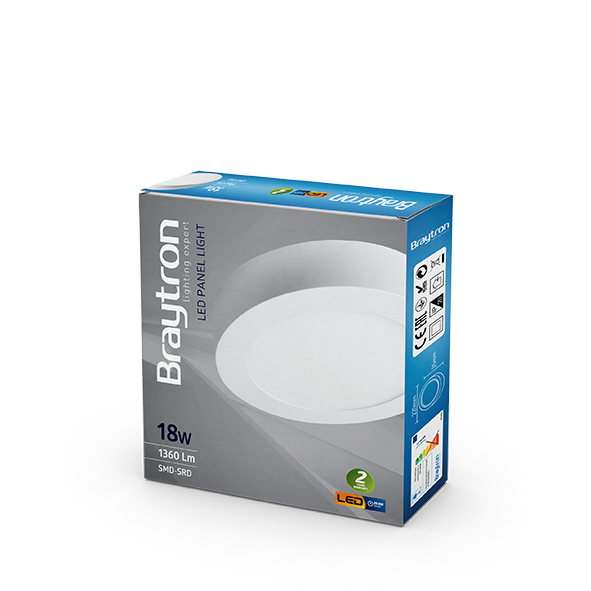 LED панел за открит монтаж 18W кръг 220VAC 3000К топлобял ф220мм. - Image 2