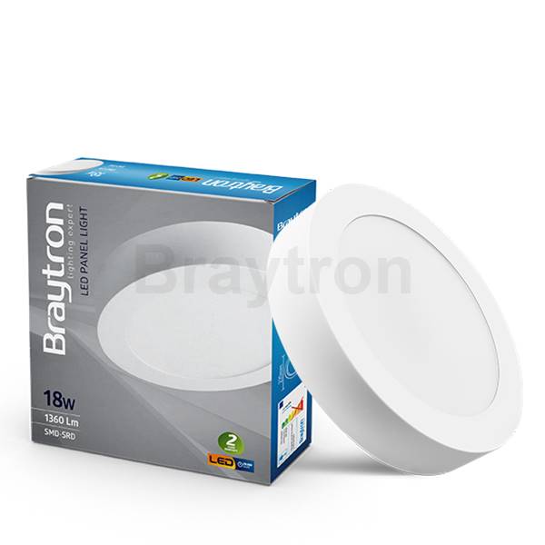 LED панел за открит монтаж 18W кръг 220VAC 3000К топлобял ф220мм.