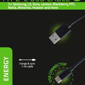 Кабел универсален USB към USB-C дължина 1m.